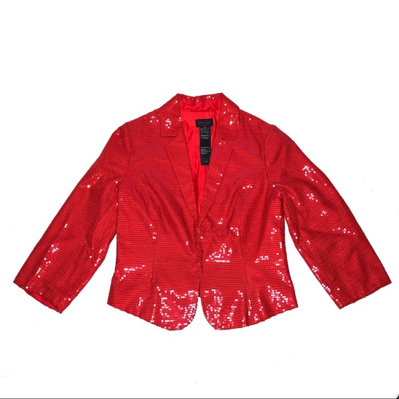 PATRICIA FIELD RED SEQUIN BLAZER - Picture 6 of 6